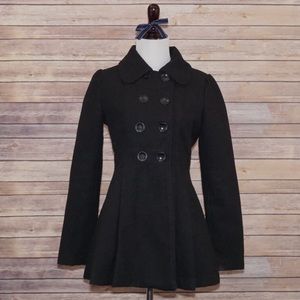 Xhilaration Women’s Black Double Breasted Peacoat